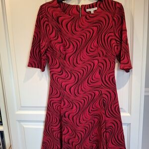 Sandra Darren Size 12 Swirl Pattern Midi Dress